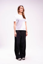 Women Black Pleated Pants