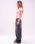 Tight Short Sleeve Top in Baby Pink