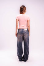 Tight Short Sleeve Top in Baby Pink