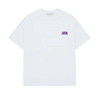 White-Electric Purple Oversized tshirt