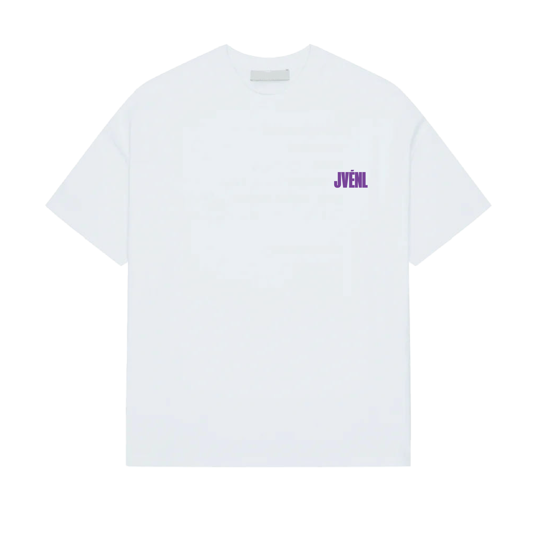 White-Electric Purple Oversized tshirt