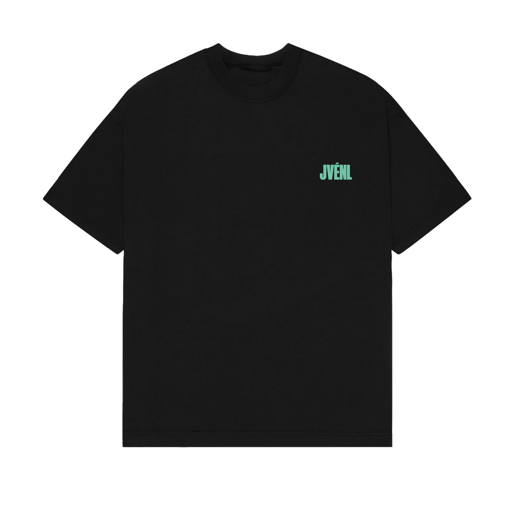 Black-Clarity Green Oversized tshirt
