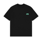 Black-Clarity Green Oversized tshirt