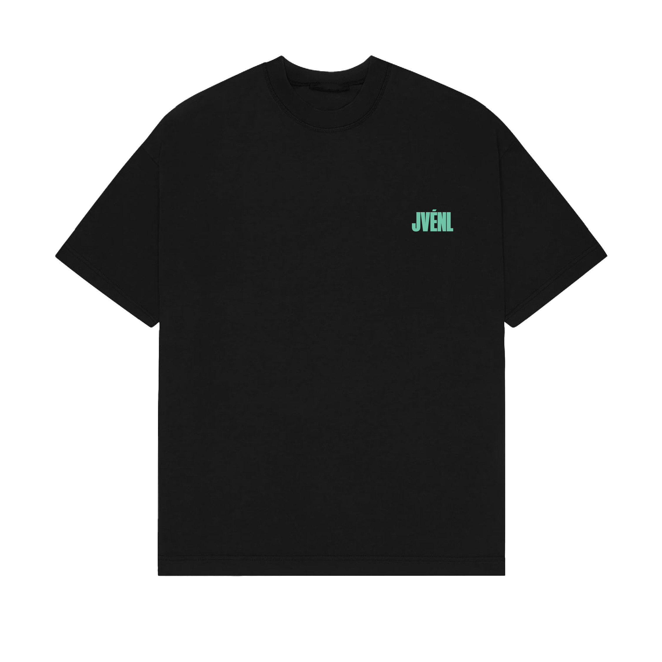 Black-Clarity Green Oversized tshirt