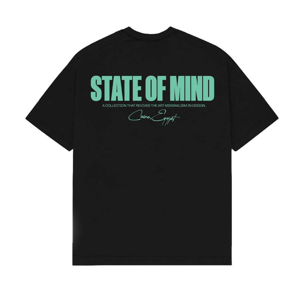 Black-Clarity Green Oversized tshirt