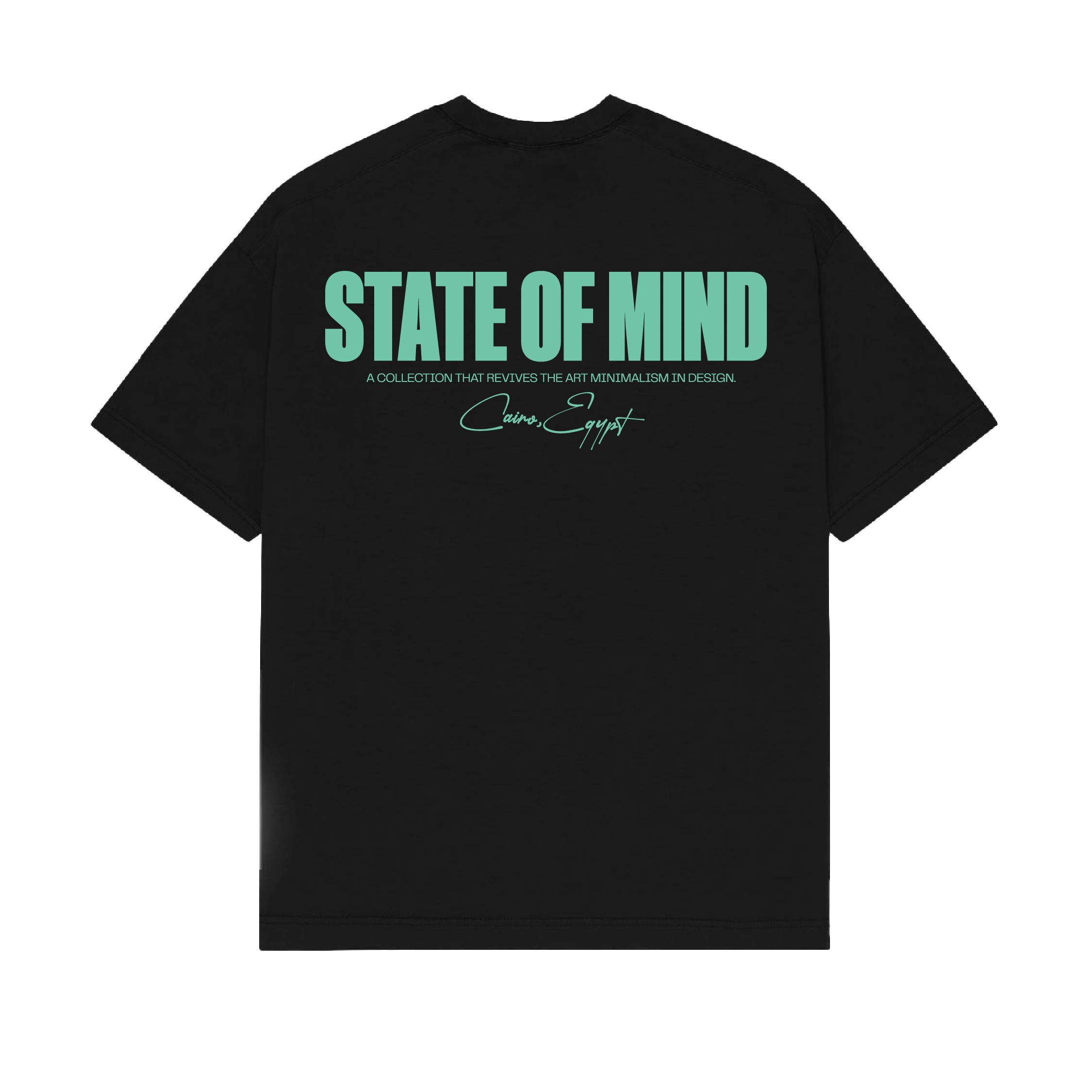 Black-Clarity Green Oversized tshirt