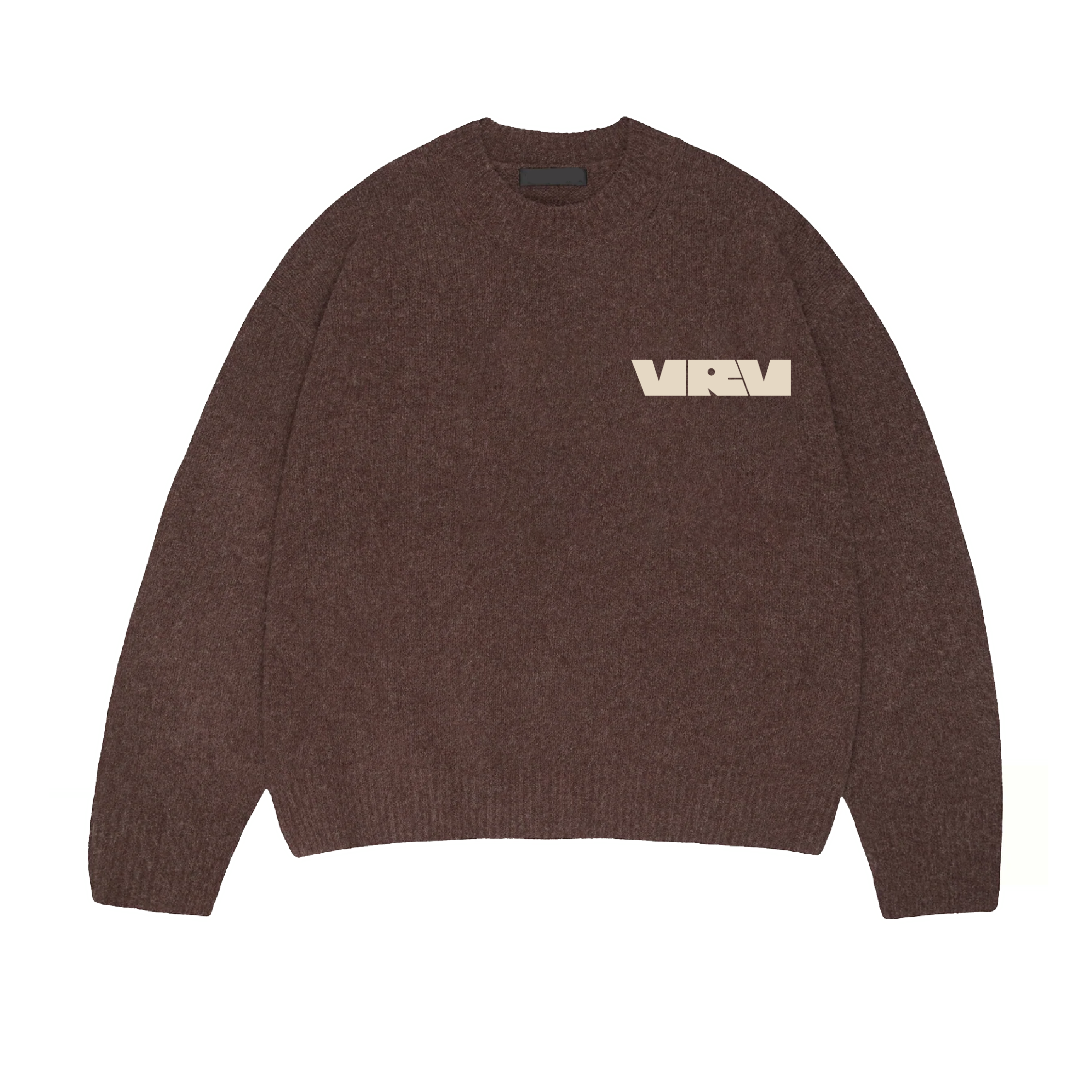 Brown VRV Logo Knit Sweater