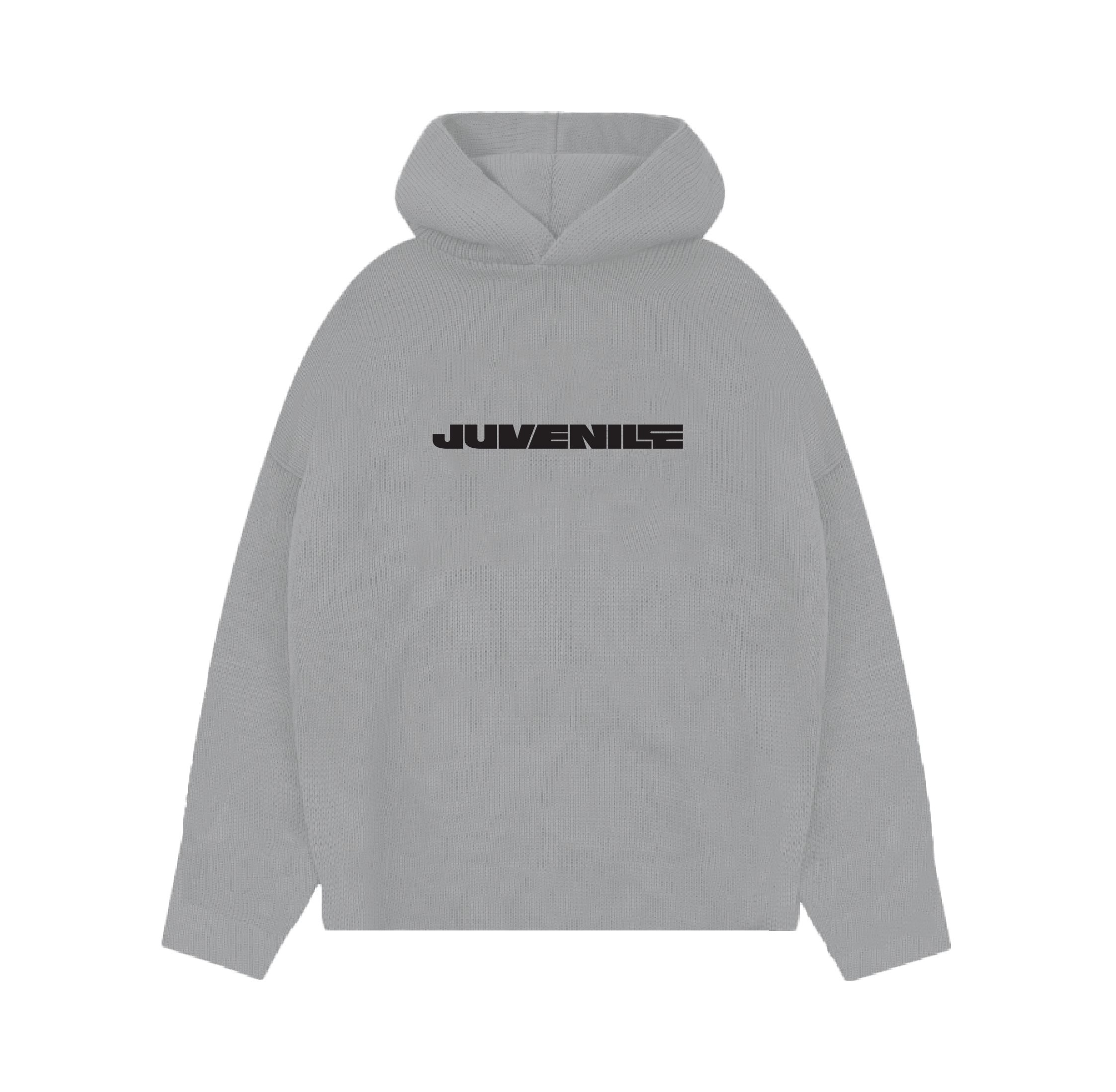 Grey Knit Hoodie