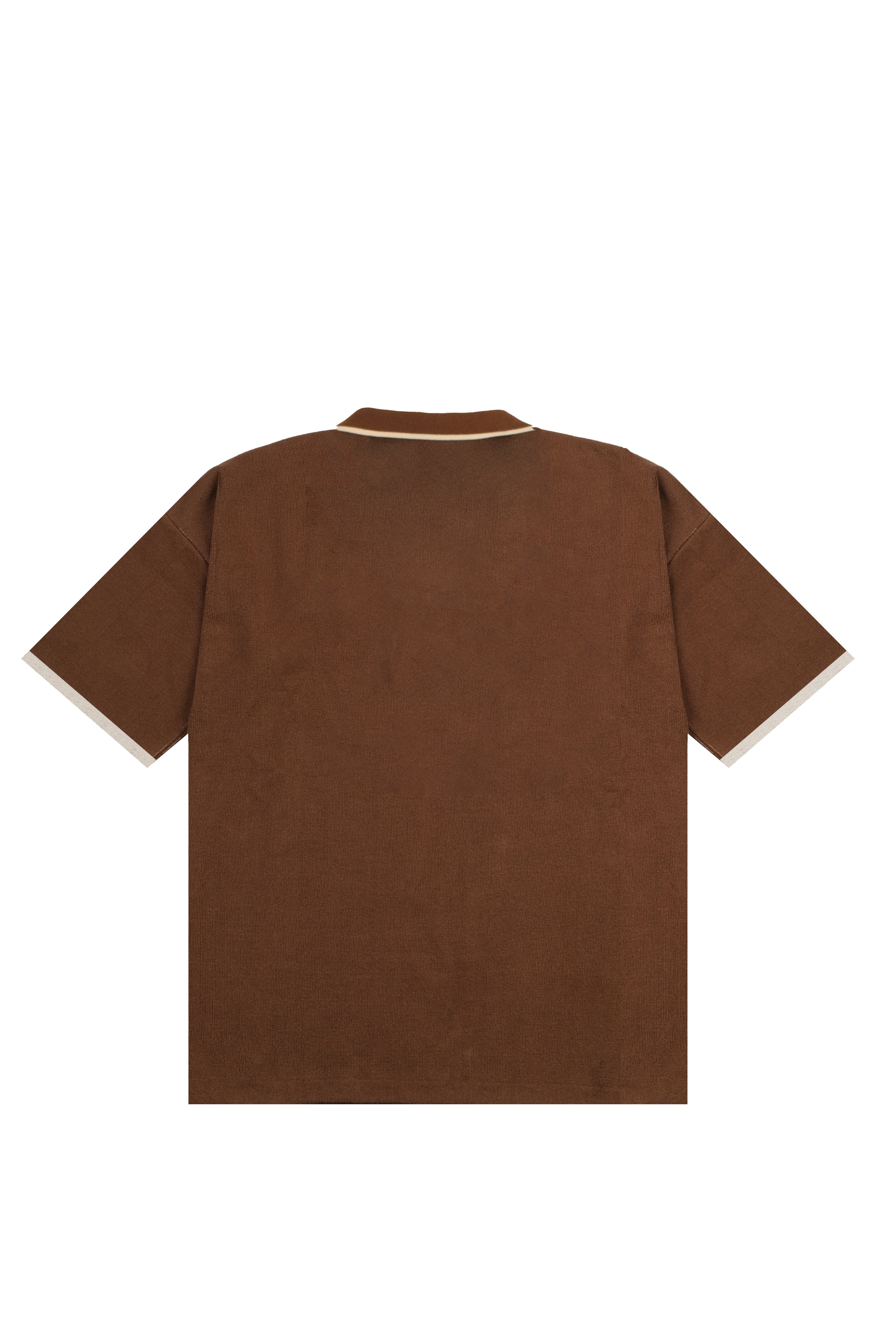 Brown VRV Logo Knitted Tshirt