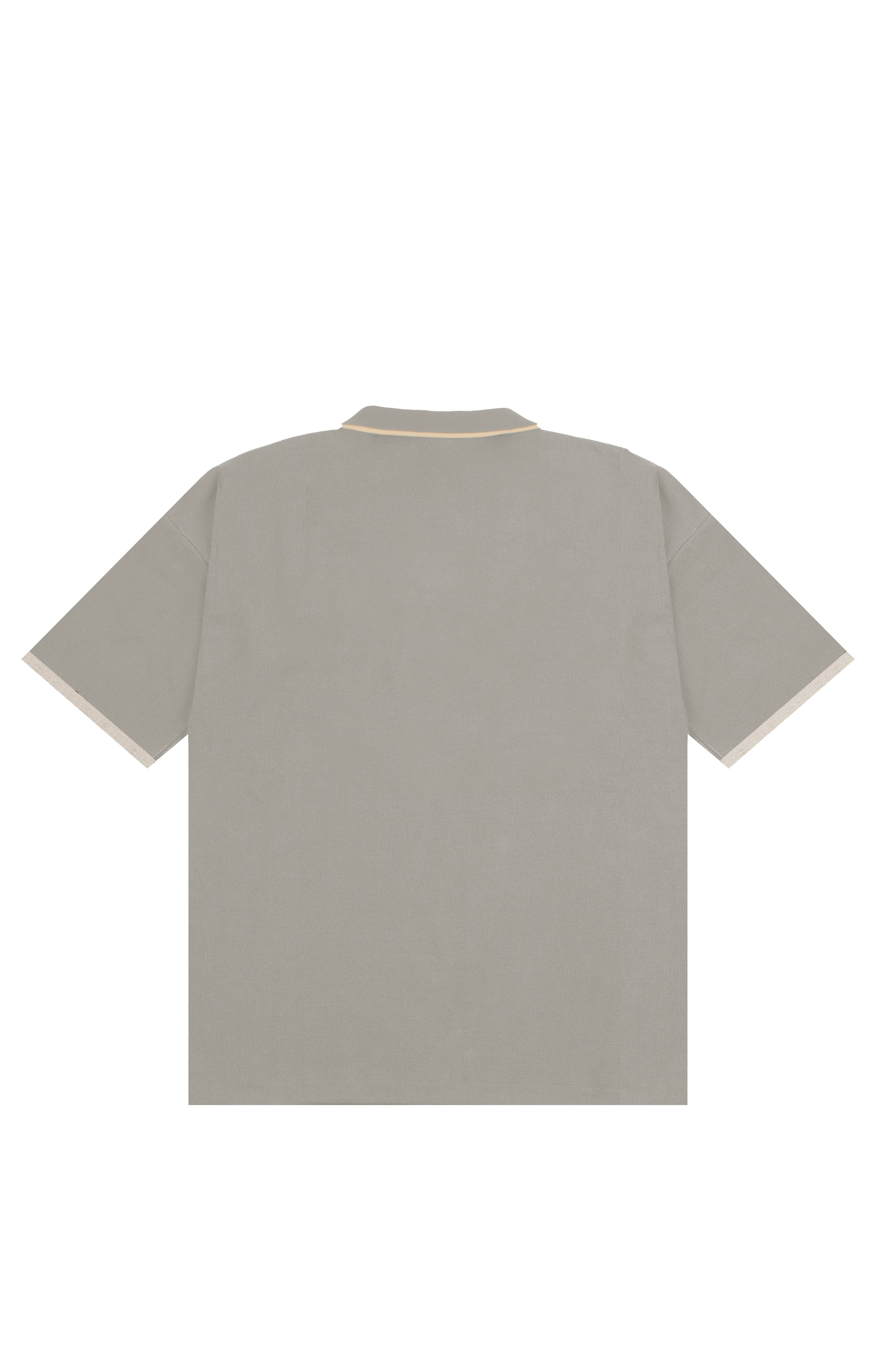Light Grey VRV Logo Knitted Tshirt