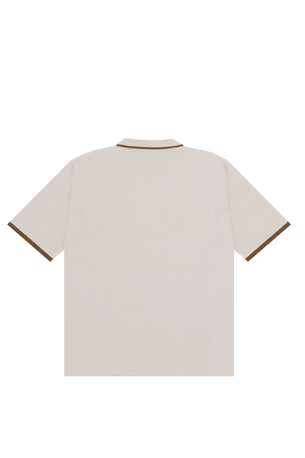 Cream VRV Logo Knitted Tshirt