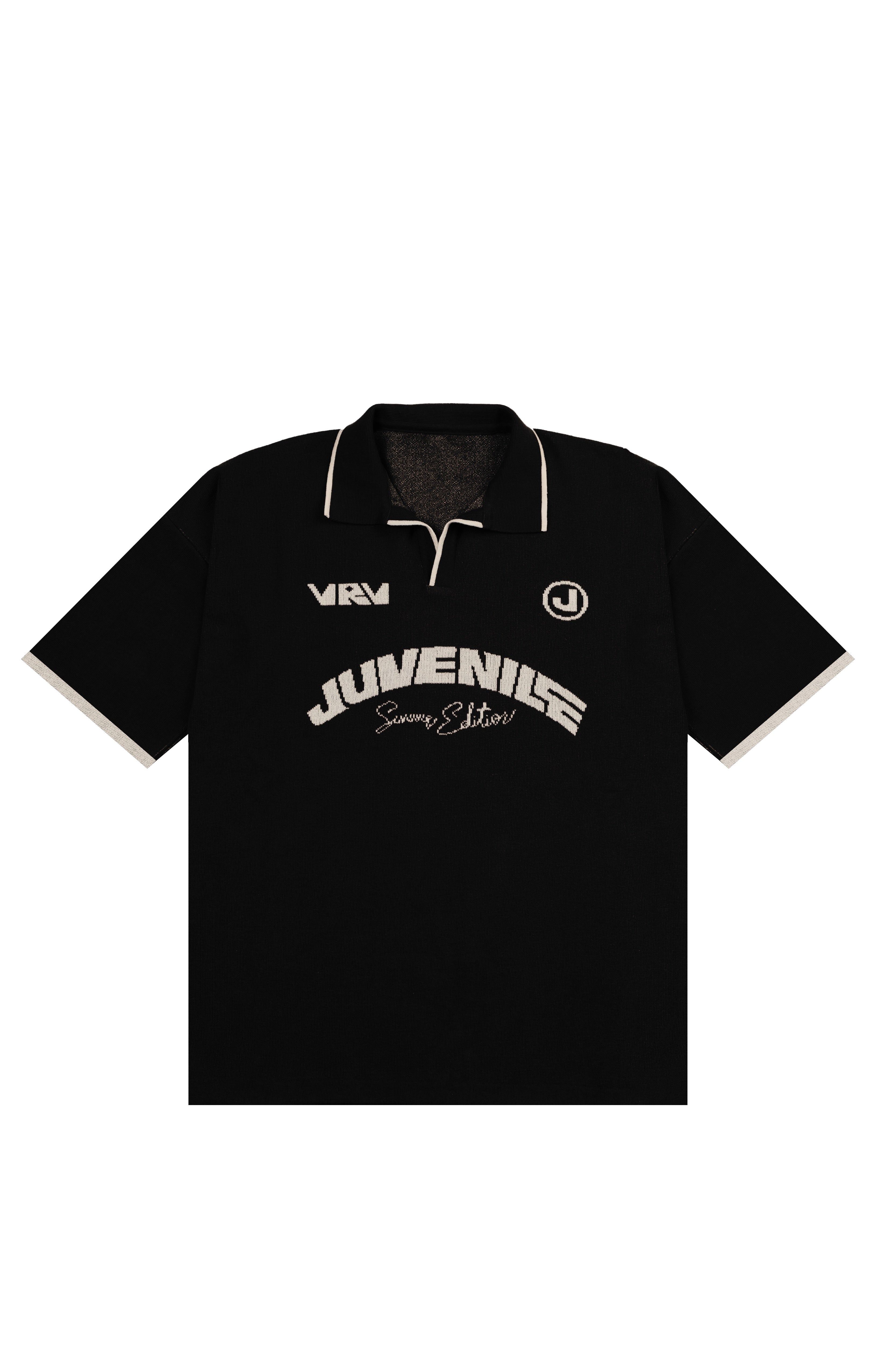 Black VRV Logo Knitted Tshirt