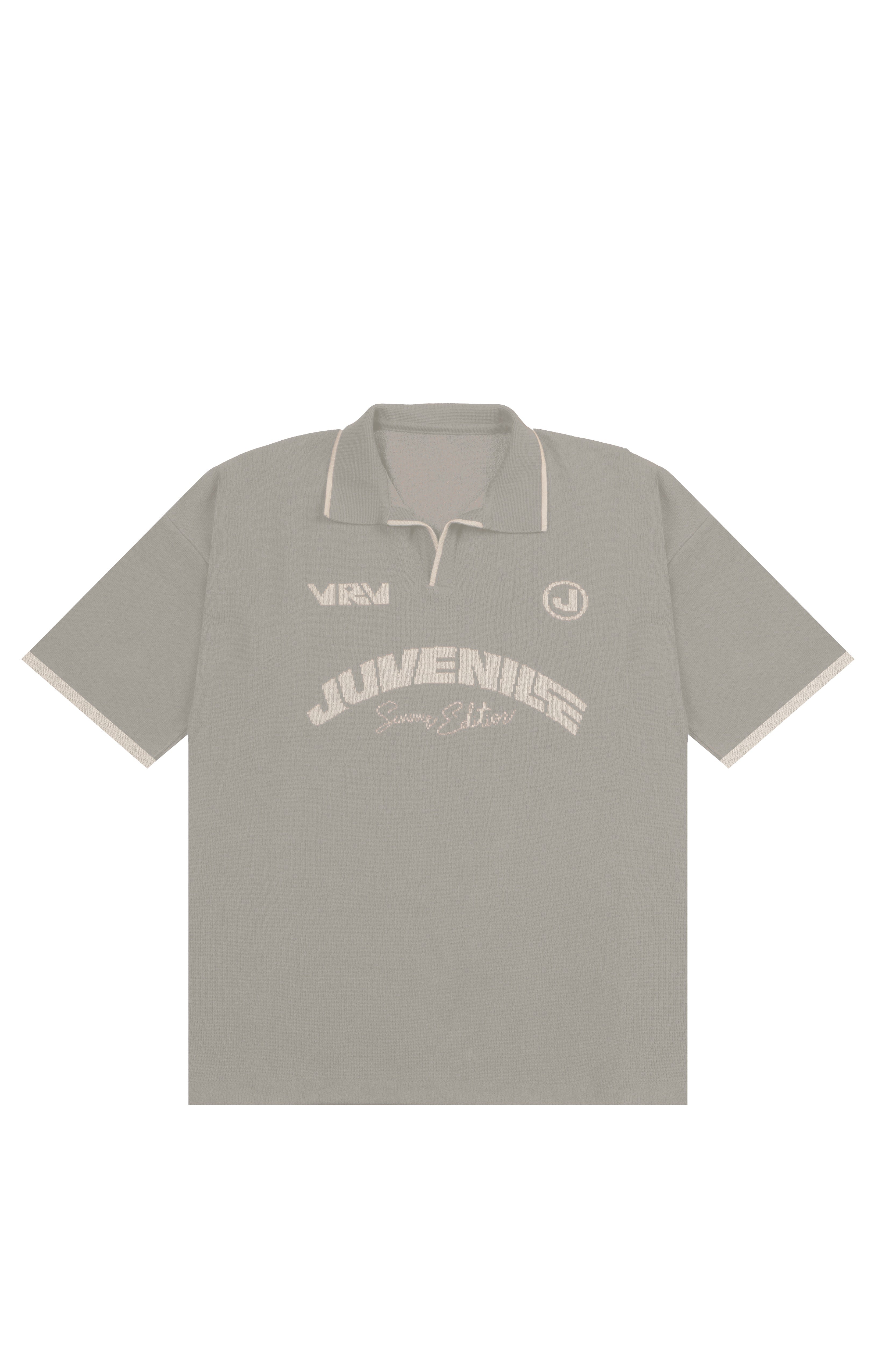 Light Grey VRV Logo Knitted Tshirt