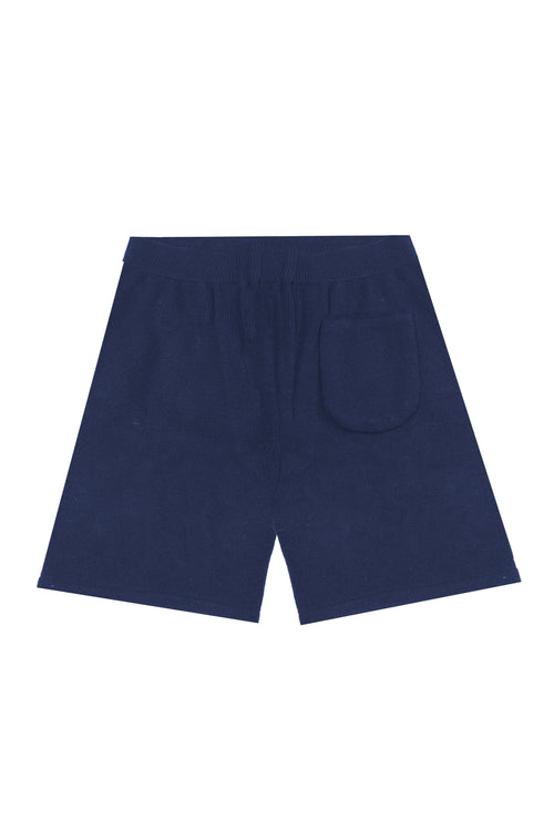 Navy Blue VRV Logo Knitted Short