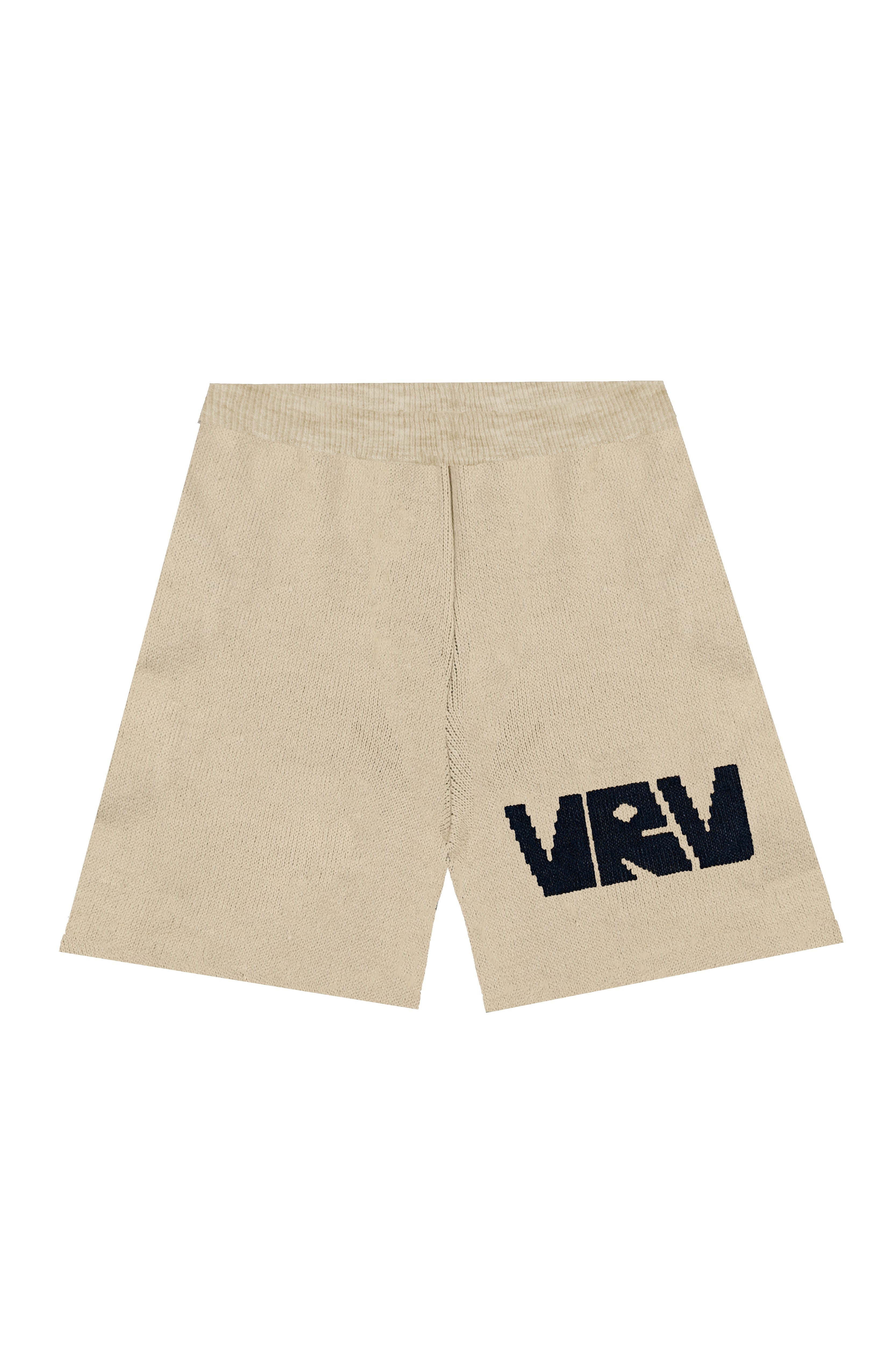 Cream VRV Logo Knitted Short