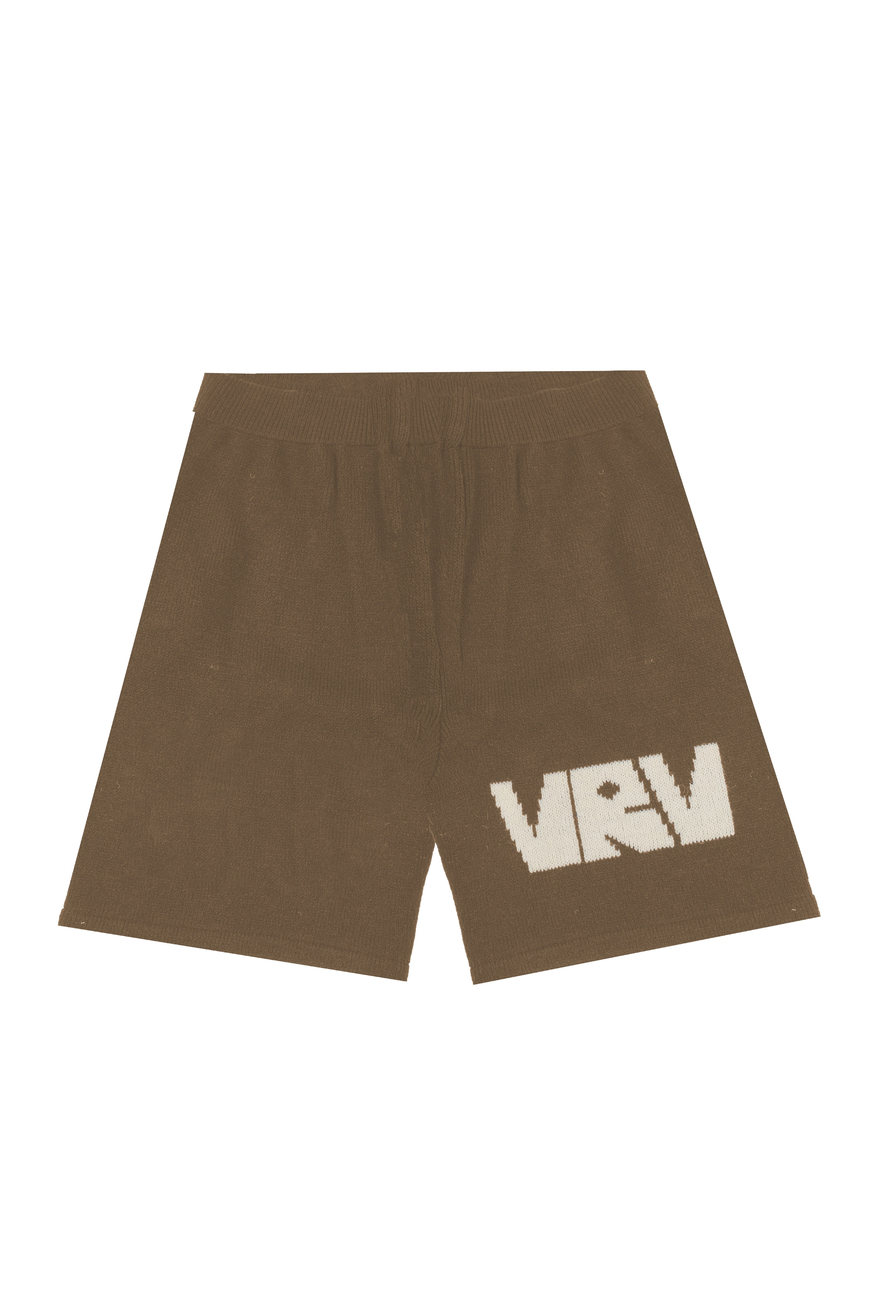 Brown VRV Logo Knitted Short