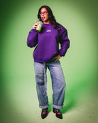 "Balance 0:00" Crewneck in Purple