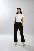 Essential White Tight Crop-top