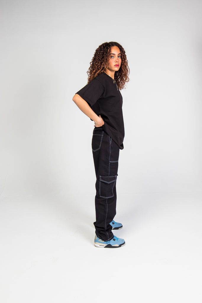 Women STITCHED Denim Cargo